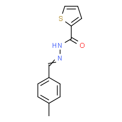 ChemSpider 2D Image | N'-(4-Methylbenzylidene)-2-thiophenecarbohydrazide | C13H12N2OS
