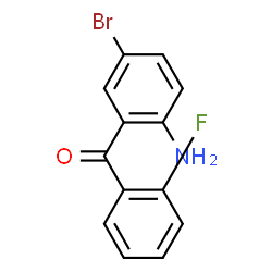 ChemSpider 2D Image | (2-Amino-5-bromophenyl)(2-fluorophenyl)methanone | C13H9BrFNO