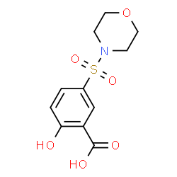 ChemSpider 2D Image | 2-Hydroxy-5-(morpholinosulfonyl)benzoic acid | C11H13NO6S