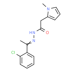 ChemSpider 2D Image | N'-[1-(2-Chlorophenyl)ethylidene]-2-(1-methyl-1H-pyrrol-2-yl)acetohydrazide | C15H16ClN3O