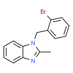 ChemSpider 2D Image | 1-(2-Bromobenzyl)-2-methyl-1H-benzimidazole | C15H13BrN2