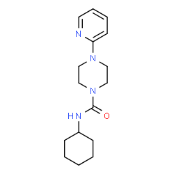 ChemSpider 2D Image | N-Cyclohexyl-4-(2-pyridinyl)-1-piperazinecarboxamide | C16H24N4O