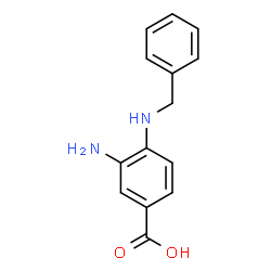 ChemSpider 2D Image | 3-Amino-4-benzylamino-benzoic acid | C14H14N2O2