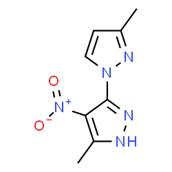 ChemSpider 2D Image | 3,5'-Dimethyl-4'-nitro-1'H-1,3'-bipyrazole | C8H9N5O2
