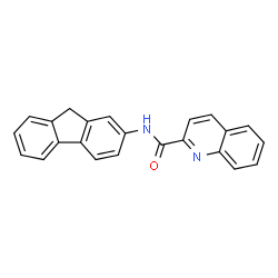 ChemSpider 2D Image | N-(9H-Fluoren-2-yl)-2-quinolinecarboxamide | C23H16N2O