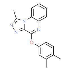 ChemSpider 2D Image | 4-(3,4-Dimethylphenoxy)-1-methyl[1,2,4]triazolo[4,3-a]quinoxaline | C18H16N4O