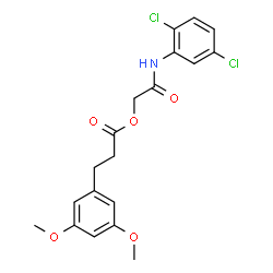 ChemSpider 2D Image | 2-[(2,5-Dichlorophenyl)amino]-2-oxoethyl 3-(3,5-dimethoxyphenyl)propanoate | C19H19Cl2NO5