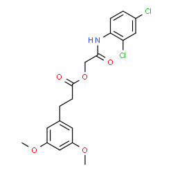 ChemSpider 2D Image | 2-[(2,4-Dichlorophenyl)amino]-2-oxoethyl 3-(3,5-dimethoxyphenyl)propanoate | C19H19Cl2NO5