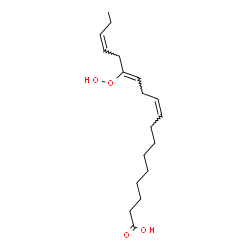 ChemSpider 2D Image | (9Z,12Z,15Z)-13-Hydroperoxy-9,12,15-octadecatrienoic acid | C18H30O4