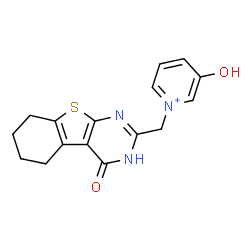 ChemSpider 2D Image | 3-Hydroxy-1-[(4-oxo-3,4,5,6,7,8-hexahydro[1]benzothieno[2,3-d]pyrimidin-2-yl)methyl]pyridinium | C16H16N3O2S