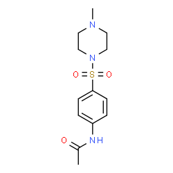 ChemSpider 2D Image | N-{4-[(4-Methyl-1-piperazinyl)sulfonyl]phenyl}acetamide | C13H19N3O3S