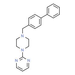 ChemSpider 2D Image | 2-[4-(4-Biphenylylmethyl)-1-piperazinyl]pyrimidine | C21H22N4