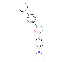 ChemSpider 2D Image | 2,5-Bis(4-diethylaminophenyl)-1,3,4-oxadiazole | C22H28N4O