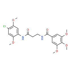 ChemSpider 2D Image | N-{3-[(4-Chloro-2,5-dimethoxyphenyl)amino]-3-oxopropyl}-3,4,5-trimethoxybenzamide | C21H25ClN2O7
