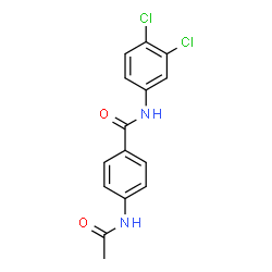 ChemSpider 2D Image | 4-Acetamido-N-(3,4-dichlorophenyl)benzamide | C15H12Cl2N2O2