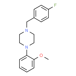 ChemSpider 2D Image | 1-(4-Fluorobenzyl)-4-(2-methoxyphenyl)piperazine | C18H21FN2O