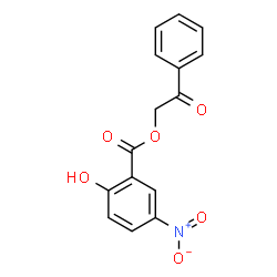 ChemSpider 2D Image | 2-Oxo-2-phenylethyl 2-hydroxy-5-nitrobenzoate | C15H11NO6
