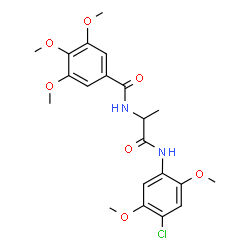 ChemSpider 2D Image | N-{1-[(4-Chloro-2,5-dimethoxyphenyl)amino]-1-oxo-2-propanyl}-3,4,5-trimethoxybenzamide | C21H25ClN2O7