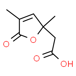 ChemSpider 2D Image | (2,4-Dimethyl-5-oxo-2,5-dihydro-2-furanyl)acetic acid | C8H10O4
