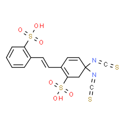ChemSpider 2D Image | 2-[(E)-2-(4,4-Diisothiocyanato-2-sulfo-1,5-cyclohexadien-1-yl)vinyl]benzenesulfonic acid | C16H12N2O6S4