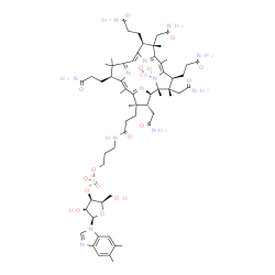 ChemSpider 2D Image | hydroxy-[(1R,2S,3S,4Z,7S,8S,9E,13S,14Z,17R,18R,19R)-2,7,18-tris(2-amino-2-oxo-ethyl)-3,8,13-tris(3-amino-3-oxo-propyl)-17-[3-[3-[[(2R,3R,4R,5R)-5-(5,6-dimethylbenzimidazol-1-yl)-4-hydroxy-2-(hydroxymethyl)tetrahydrofuran-3-yl]oxy-oxido-phosphoryl]oxypropylamino]-3-oxo-propyl]-1,2,5,7,12,12,15,17-octamethyl-8,13,18,19-tetrahydro-3H-corrin-21-yl]cobalt(1+) | C62H89CoN13O15P