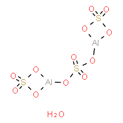 ChemSpider 2D Image | [mu-Sulfato(2-)-kappaO:kappaO']{bis[sulfato(2-)-kappa~2~O,O']}dialuminium hydrate (1:1) | H2Al2O13S3