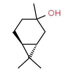 ChemSpider 2D Image | (1S,6S)-3,7,7-Trimethylbicyclo[4.1.0]heptan-3-ol | C10H18O