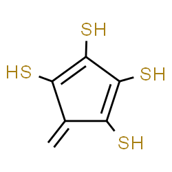 ChemSpider 2D Image | 5-Methylene-1,3-cyclopentadiene-1,2,3,4-tetrathiol | C6H6S4