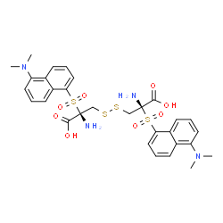 ChemSpider 2D Image | 2,2'-Bis{[5-(dimethylamino)-1-naphthyl]sulfonyl}-L-cystine | C30H34N4O8S4