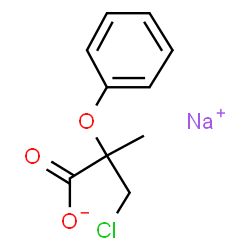 ChemSpider 2D Image | Sodium 3-chloro-2-methyl-2-phenoxypropanoate | C10H10ClNaO3