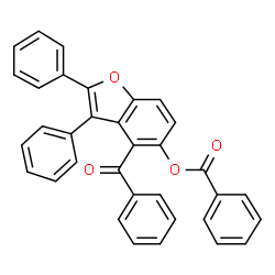 ChemSpider 2D Image | 4-Benzoyl-2,3-diphenyl-1-benzofuran-5-yl benzoate | C34H22O4