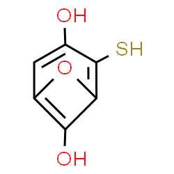 ChemSpider 2D Image | 4-Sulfanyl-6-oxabicyclo[3.1.1]hepta-1(7),2,4-triene-3,7-diol | C6H4O3S