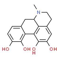 ChemSpider 2D Image | 6-Methyl-5,6,6a,7-tetrahydro-4H-dibenzo[de,g]quinoline-1,2,10,11-tetrol | C17H17NO4