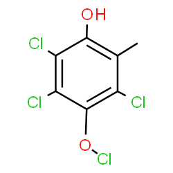 ChemSpider 2D Image | 2,3,6-Trichloro-4-hydroxy-5-methylphenyl hypochlorite | C7H4Cl4O2