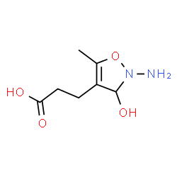 ChemSpider 2D Image | 3-(2-Amino-3-hydroxy-5-methyl-2,3-dihydro-1,2-oxazol-4-yl)propanoic acid | C7H12N2O4