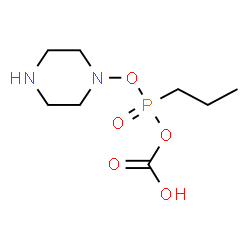 ChemSpider 2D Image | Hydroxy{[(1-piperazinyloxy)(propyl)phosphoryl]oxy}methanone | C8H17N2O5P