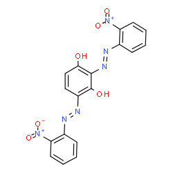 ChemSpider 2D Image | 2,4-Bis[(E)-(2-nitrophenyl)diazenyl]-1,3-benzenediol | C18H12N6O6
