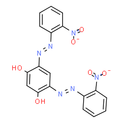 ChemSpider 2D Image | 4,6-Bis[(E)-(2-nitrophenyl)diazenyl]-1,3-benzenediol | C18H12N6O6