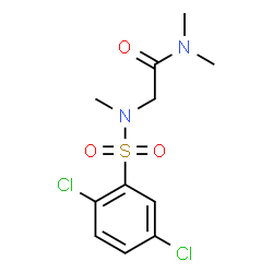 ChemSpider 2D Image | N~2~-[(2,5-Dichlorophenyl)sulfonyl]-N,N,N~2~-trimethylglycinamide | C11H14Cl2N2O3S
