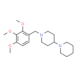 ChemSpider 2D Image | 1'-(2,3,4-Trimethoxybenzyl)-1,4'-bipiperidine | C20H32N2O3