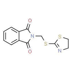 ChemSpider 2D Image | 2-[(4,5-Dihydro-1,3-thiazol-2-ylsulfanyl)methyl]-1H-isoindole-1,3(2H)-dione | C12H10N2O2S2