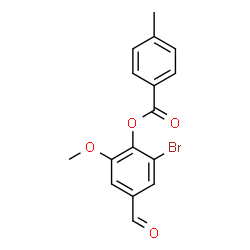 ChemSpider 2D Image | 2-Bromo-4-formyl-6-methoxyphenyl 4-methylbenzoate | C16H13BrO4