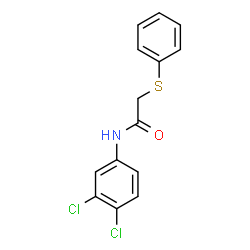 ChemSpider 2D Image | N-(3,4-Dichlorophenyl)-2-(phenylsulfanyl)acetamide | C14H11Cl2NOS