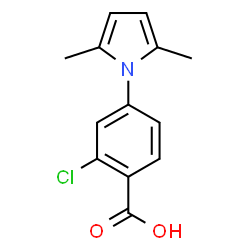 ChemSpider 2D Image | 2-chloro-4-(2,5-dimethylpyrrol-1-yl)benzoic acid | C13H12ClNO2