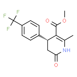 ChemSpider 2D Image | Methyl (4R)-2-methyl-6-oxo-4-[4-(trifluoromethyl)phenyl]-1,4,5,6-tetrahydro-3-pyridinecarboxylate | C15H14F3NO3