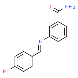 ChemSpider 2D Image | 3-[(E)-(4-Bromobenzylidene)amino]benzamide | C14H11BrN2O