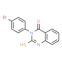 ChemSpider 2D Image | 3-(4-bromophenyl)-2-sulfanylquinazolin-4(3h)-one | C14H9BrN2OS