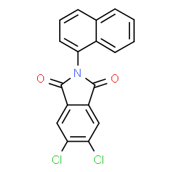 ChemSpider 2D Image | 5,6-Dichloro-2-naphthalen-1-yl-isoindole-1,3-dione | C18H9Cl2NO2