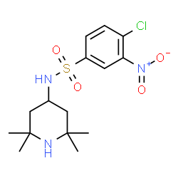 ChemSpider 2D Image | 4-Chloro-3-nitro-N-(2,2,6,6-tetramethyl-4-piperidinyl)benzenesulfonamide | C15H22ClN3O4S
