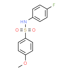 ChemSpider 2D Image | N-(4-Fluorophenyl)-4-methoxybenzenesulfonamide | C13H12FNO3S